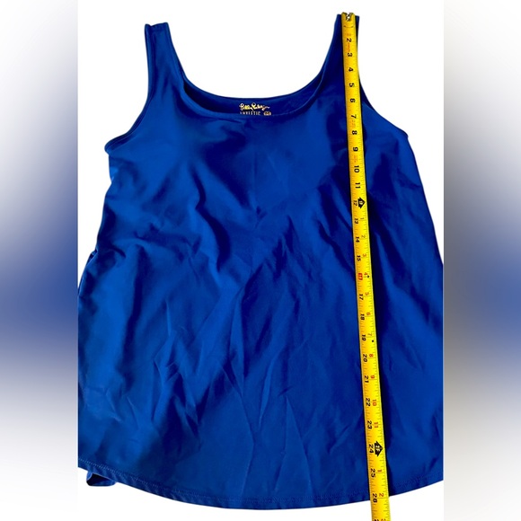 Lilly Pulitzer Tank Top Luxletic Oyster Blue Sunray with Bra women’s medium - Picture 11 of 13